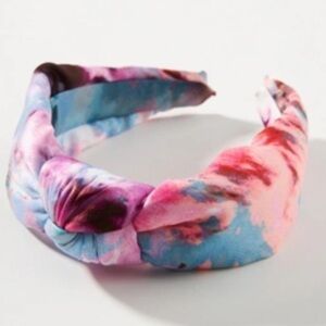Anthropologie Katchel Sunset Pink Tie Dye Knotted Headband New With Tags